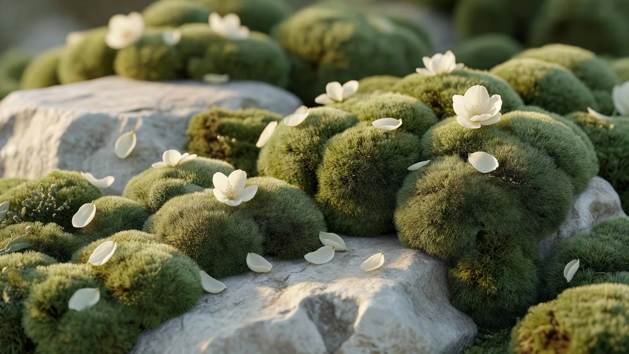 苔と石